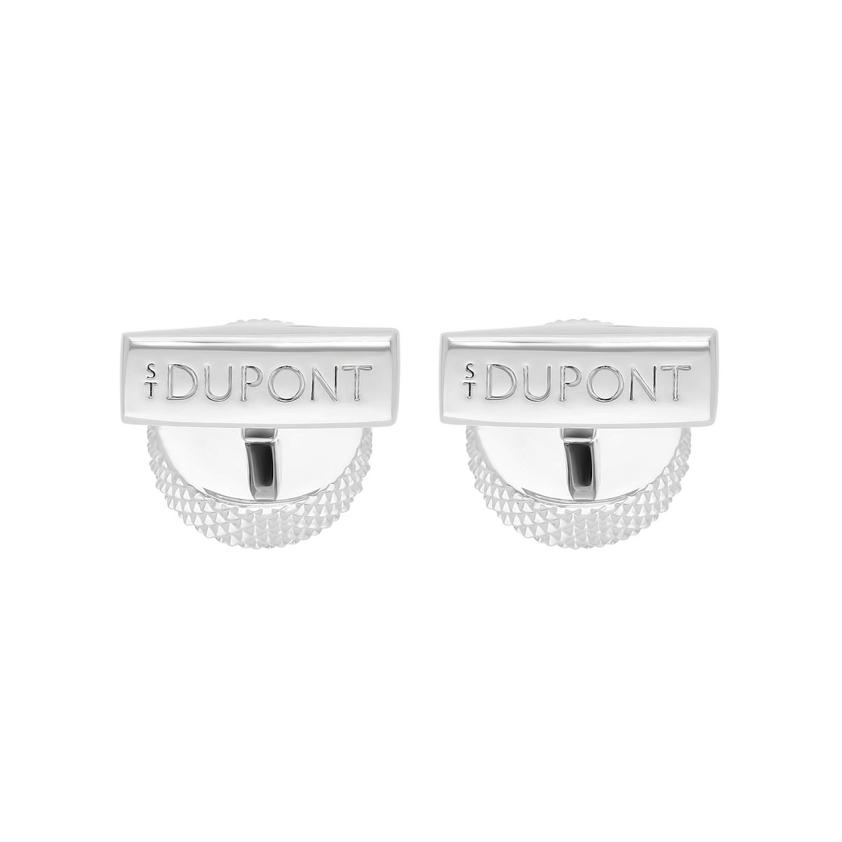 005845 - STDUPONT - United Kingdom - Round black lacquer and diamond head cufflinks - 2
