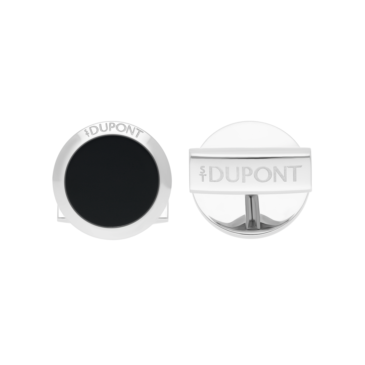 005846 - STDUPONT - United Kingdom - Round black lacquer cufflinks - 1