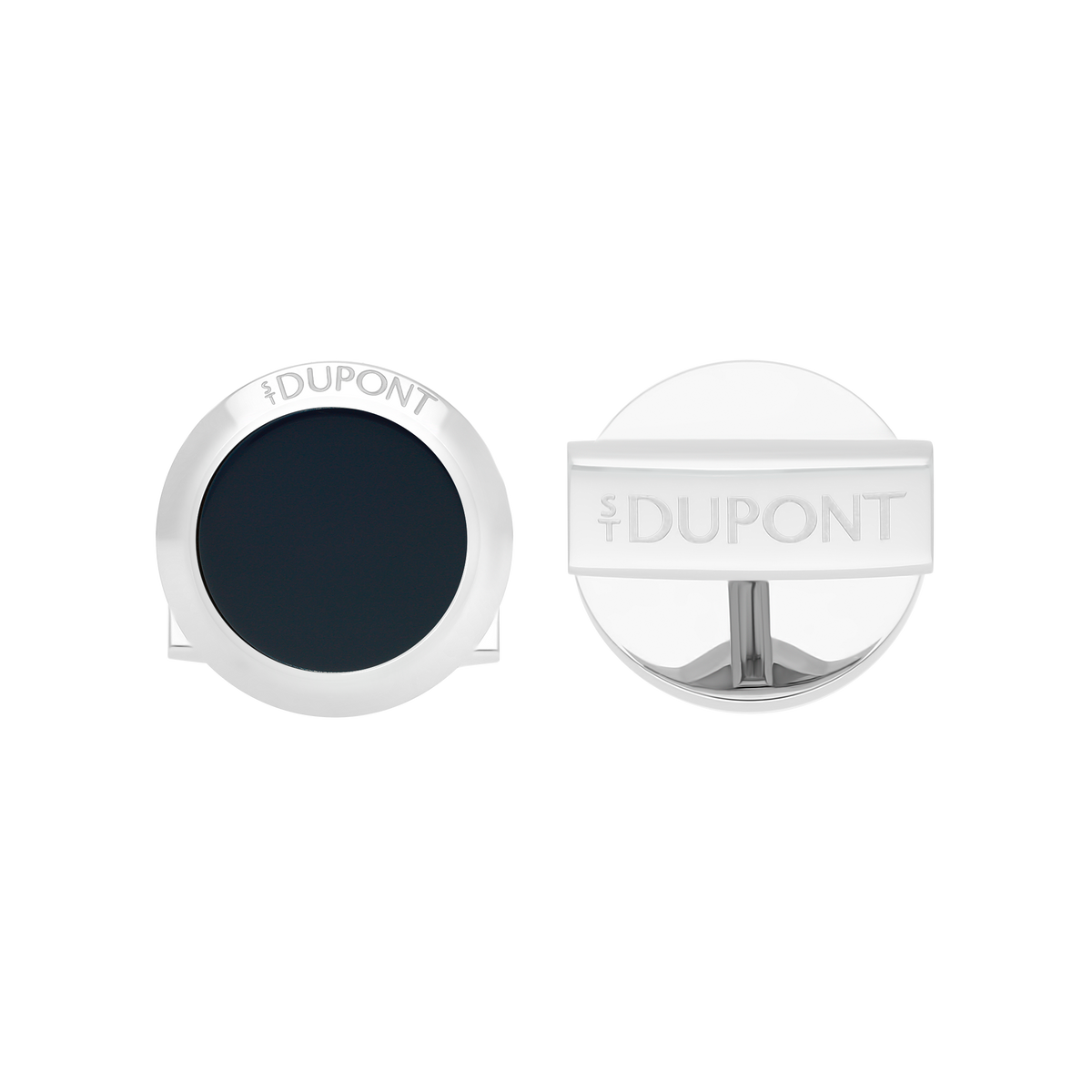 005847 - STDUPONT - United Kingdom - Round blue lacquer cufflinks - 1