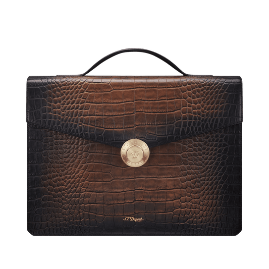 Leather - briefcase backtoschool25 channel_marketplace color_brown 1 - S.T. Dupont United Kingdom