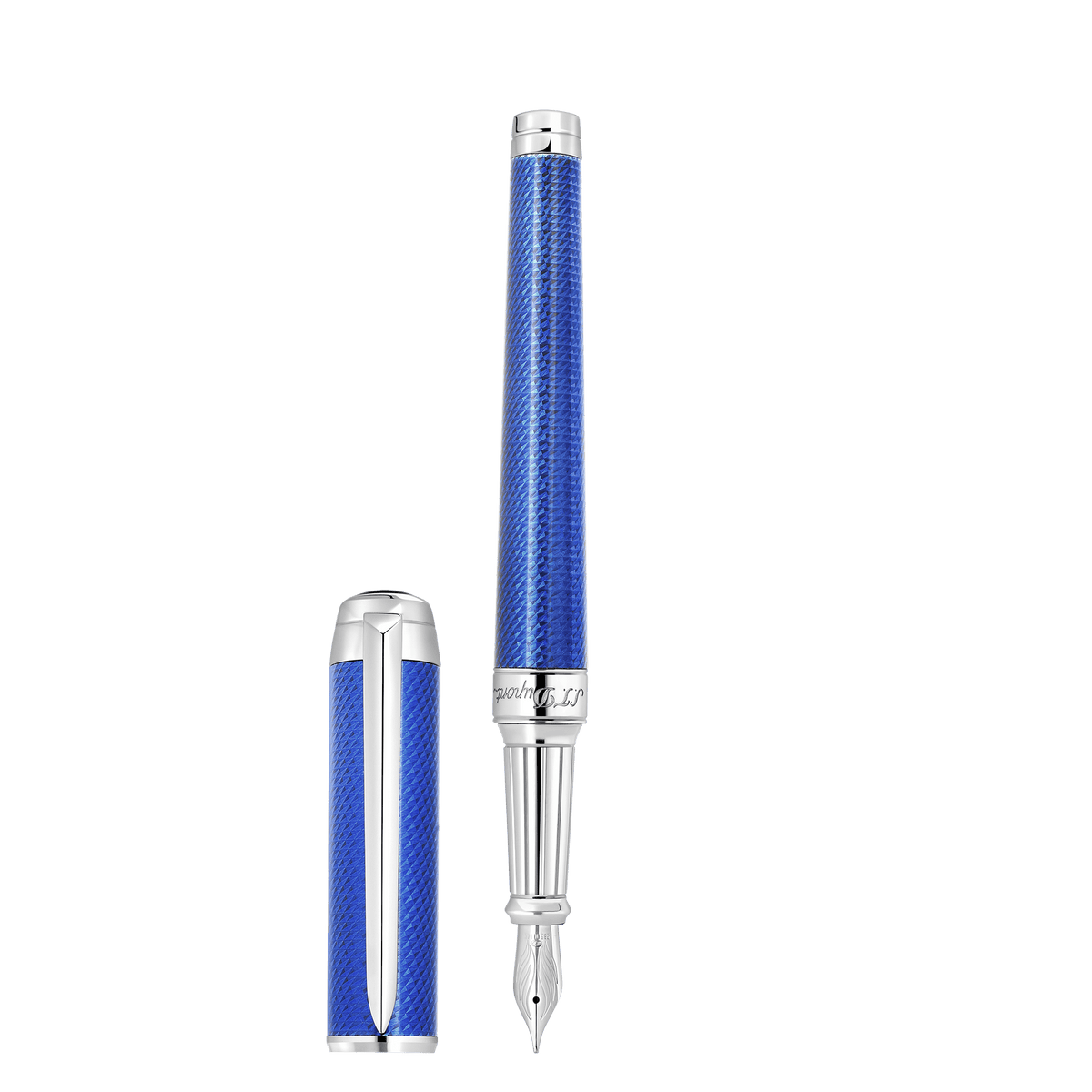 Fountain pen XL collection_eternity color_indigo - blue finition_ palladium 1 - S.T. Dupont United Kingdom
