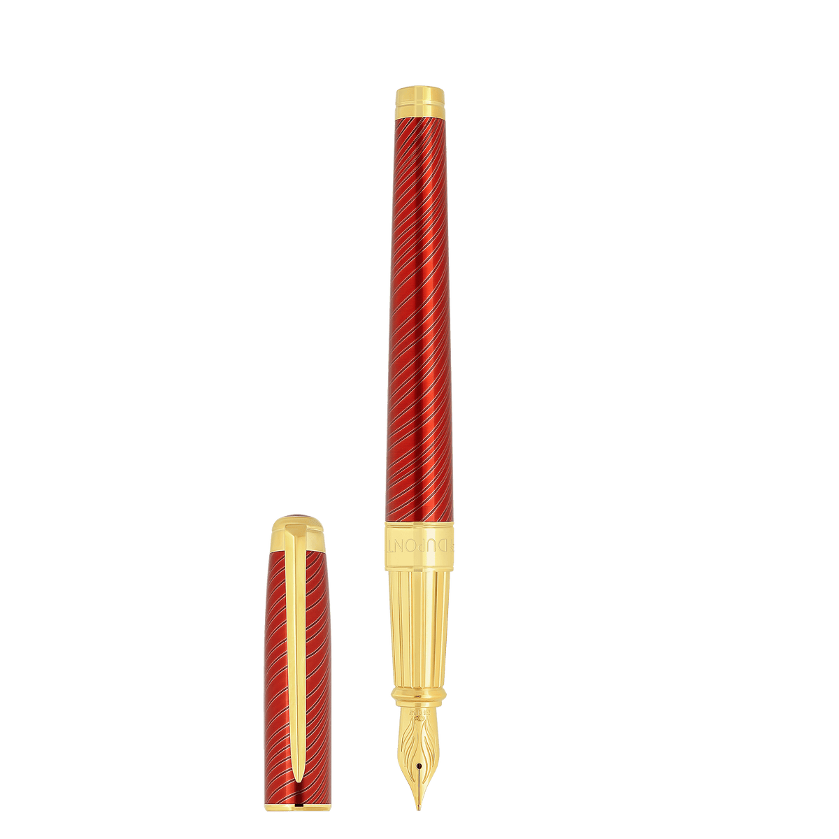 Fountain Pen Large color_red finition_golden Limited - edition_Horsemane 1 - S.T. Dupont United Kingdom
