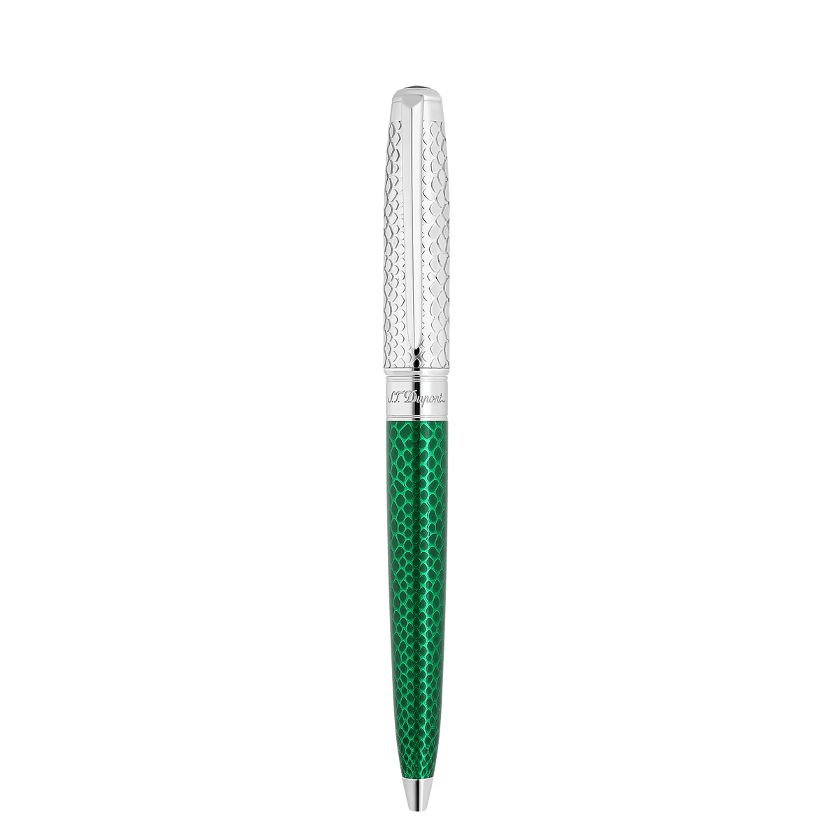 Ballpoint pen large Collection_Snake - skin color_green finition_silver 1 - S.T. Dupont United Kingdom