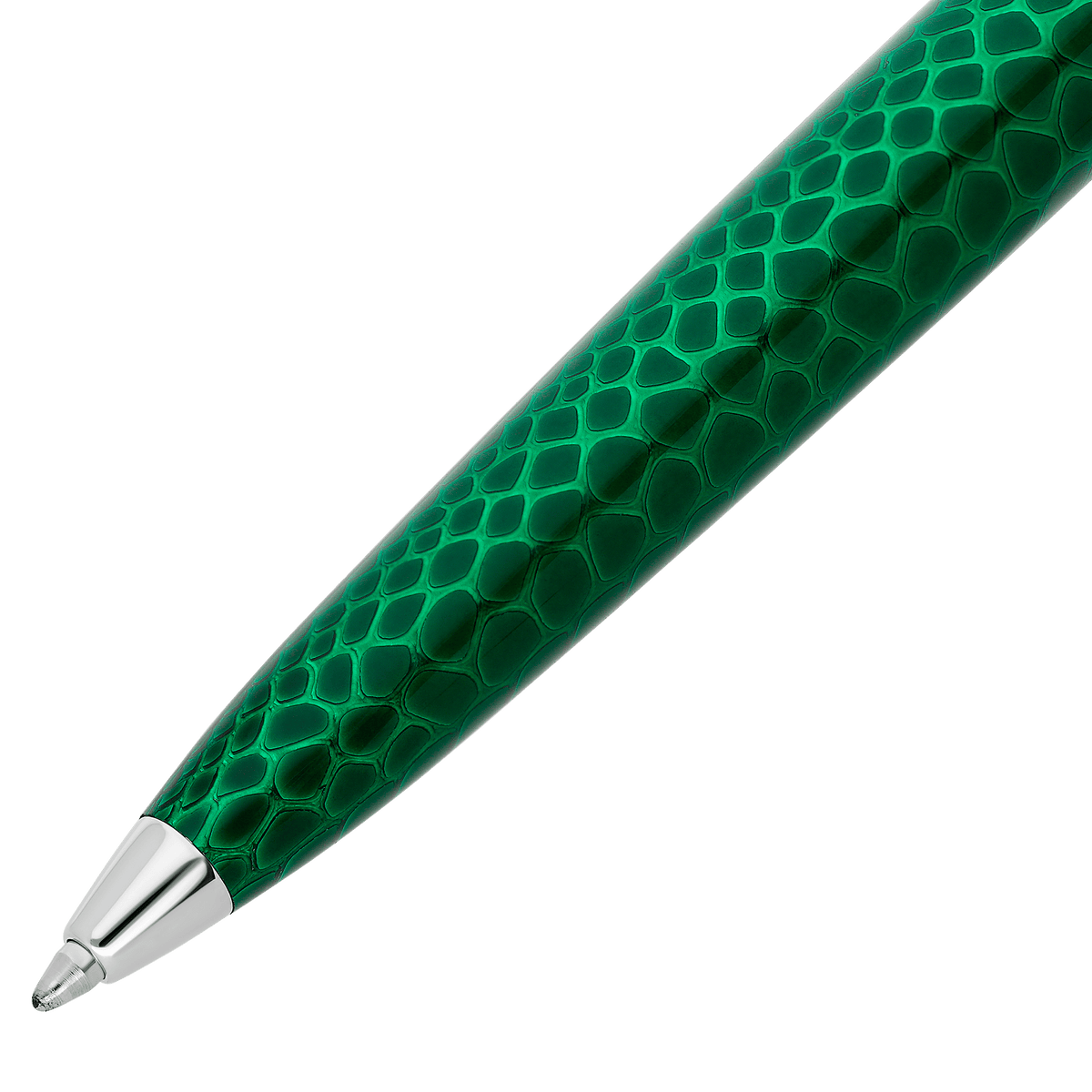 Ballpoint pen large Collection_Snake - skin color_green finition_silver 2 - S.T. Dupont United Kingdom