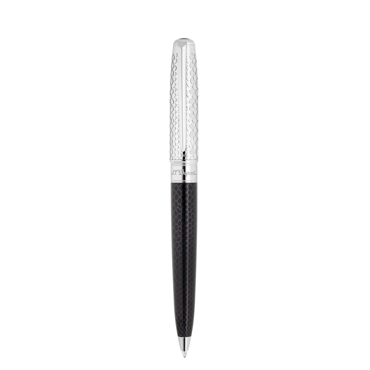 Ballpoint pen large Collection_Snake - skin color_black finition_silver 3 - S.T. Dupont United Kingdom