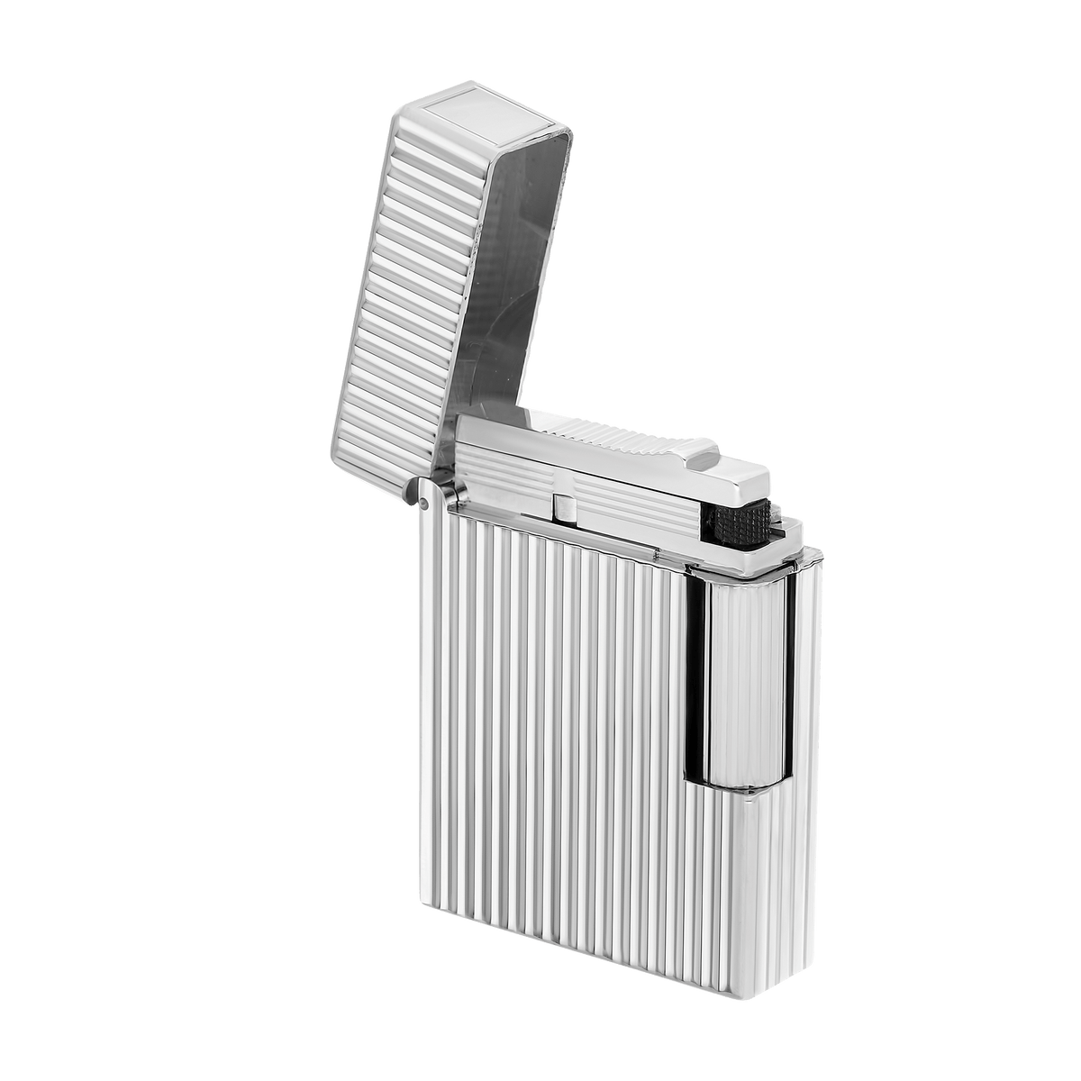 Guilloche Lighter art - of - fire Collection_Ligne - 1 color_silver 4 - S.T. Dupont United Kingdom