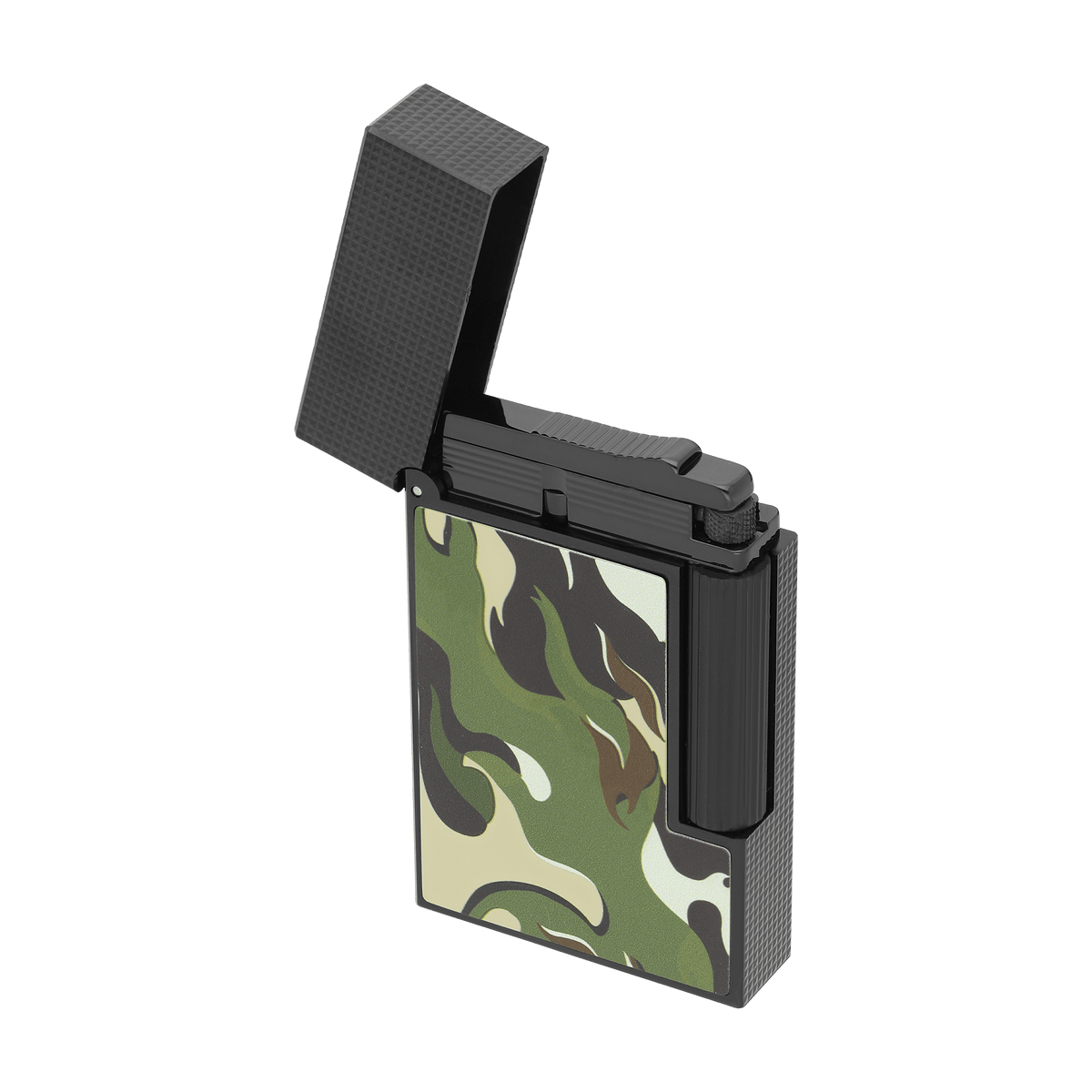 Guilloche under lacquer lighter Collection_Camo color_khaki father's day 4 - S.T. Dupont United Kingdom