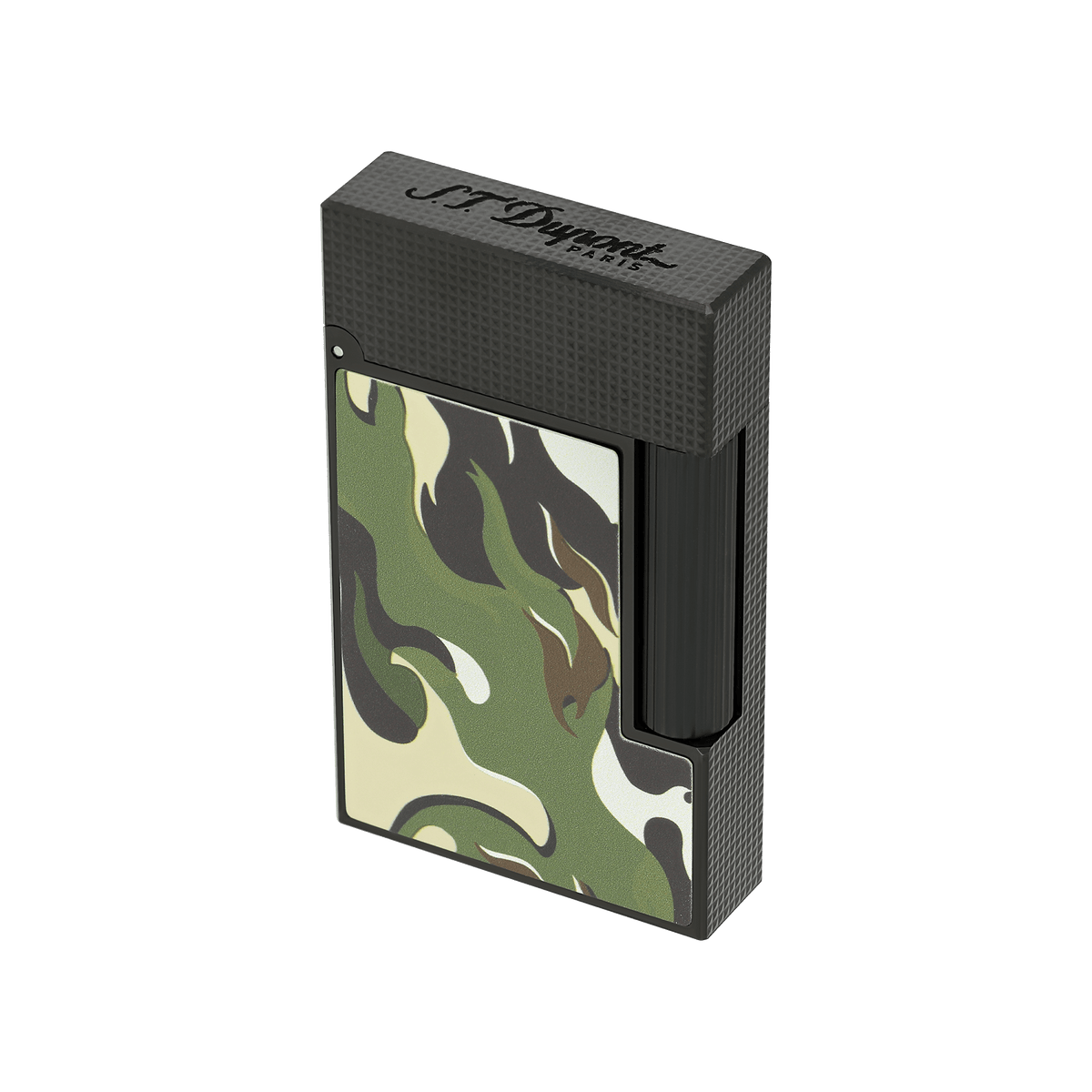 Guilloche under lacquer lighter Collection_Camo color_khaki father's day 5 - S.T. Dupont United Kingdom