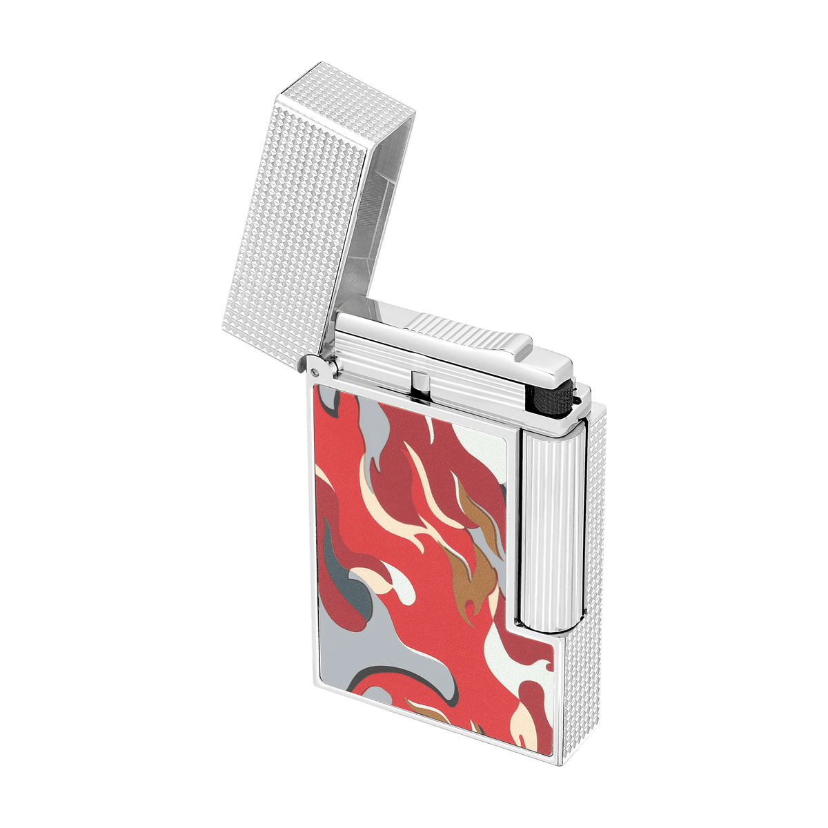 Guilloche under lacquer lighter Collection_Camo color_red father's day 4 - S.T. Dupont United Kingdom