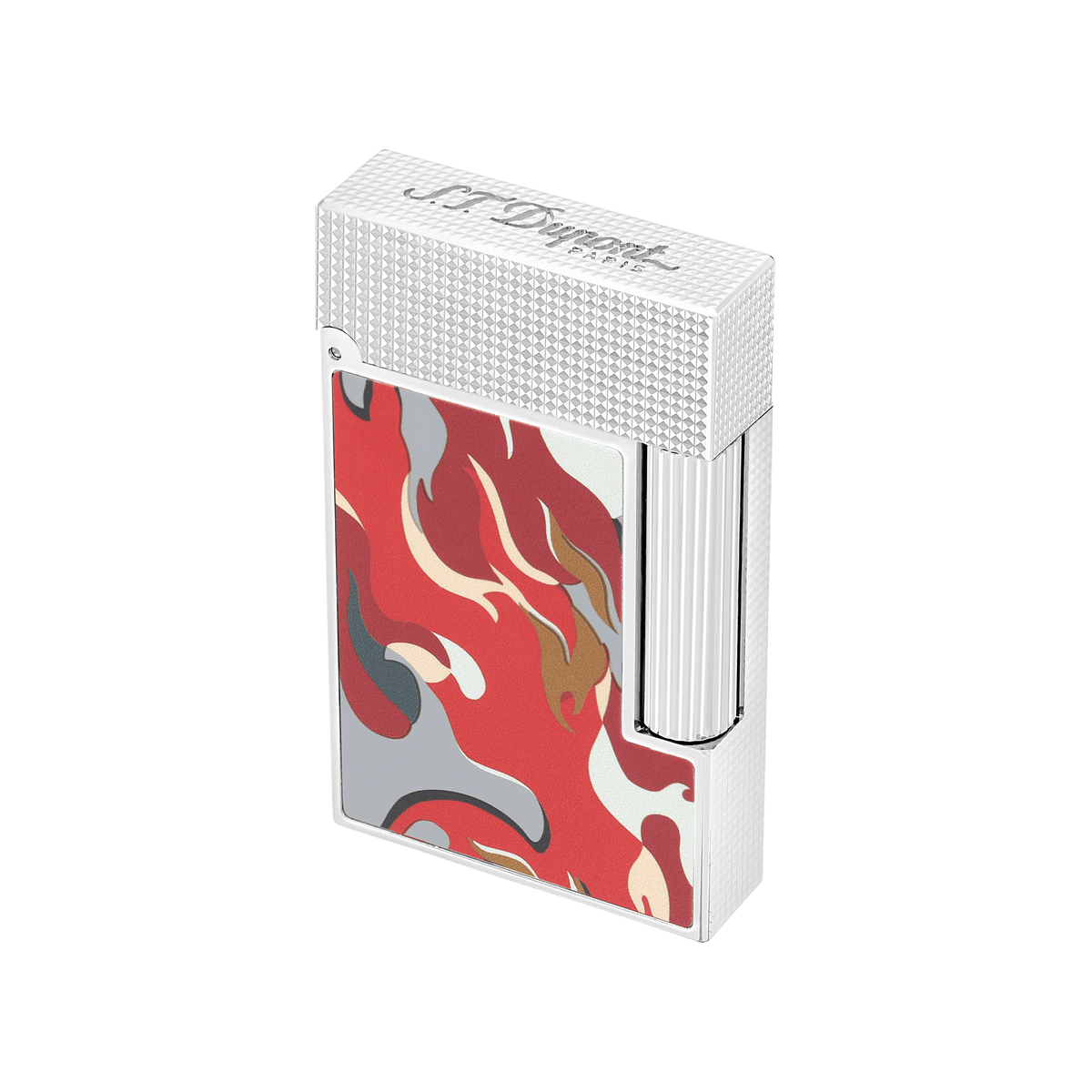 Guilloche under lacquer lighter Collection_Camo color_red father's day 5 - S.T. Dupont United Kingdom