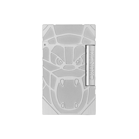 brushed lighter color_silver flame_double gaz - refill_grey - red 1 - S.T. Dupont United Kingdom