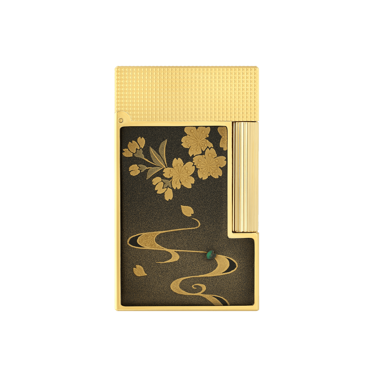 Lacquered lighter color_brown flame_double gaz - refill_grey - red 1 - S.T. Dupont United Kingdom