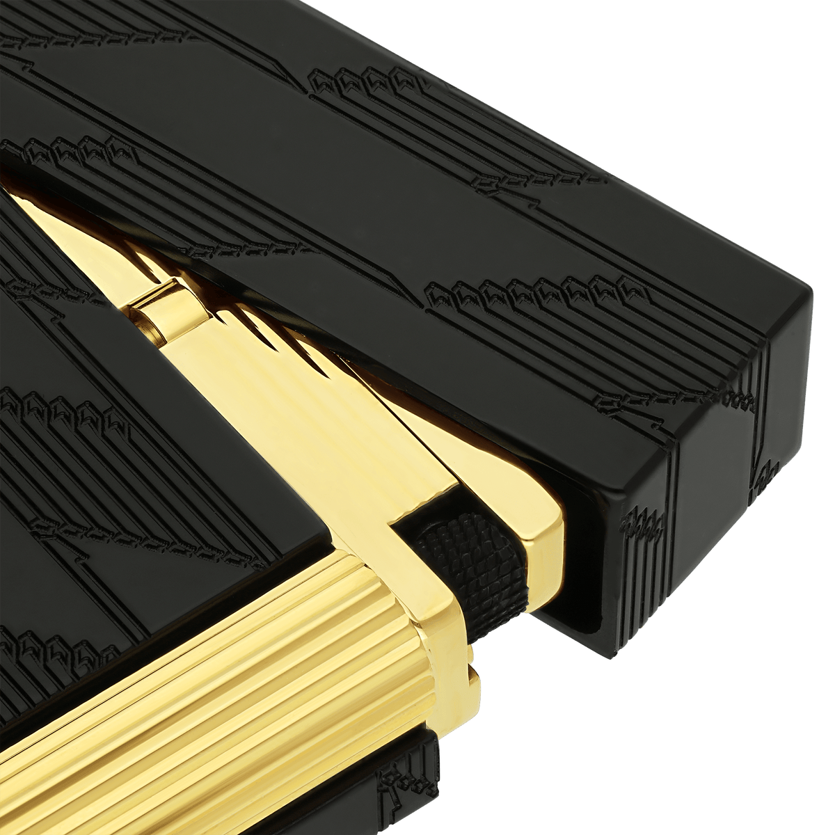 Guilloche Lighter art - of - fire Collection_Monogram color_black 2 - S.T. Dupont United Kingdom