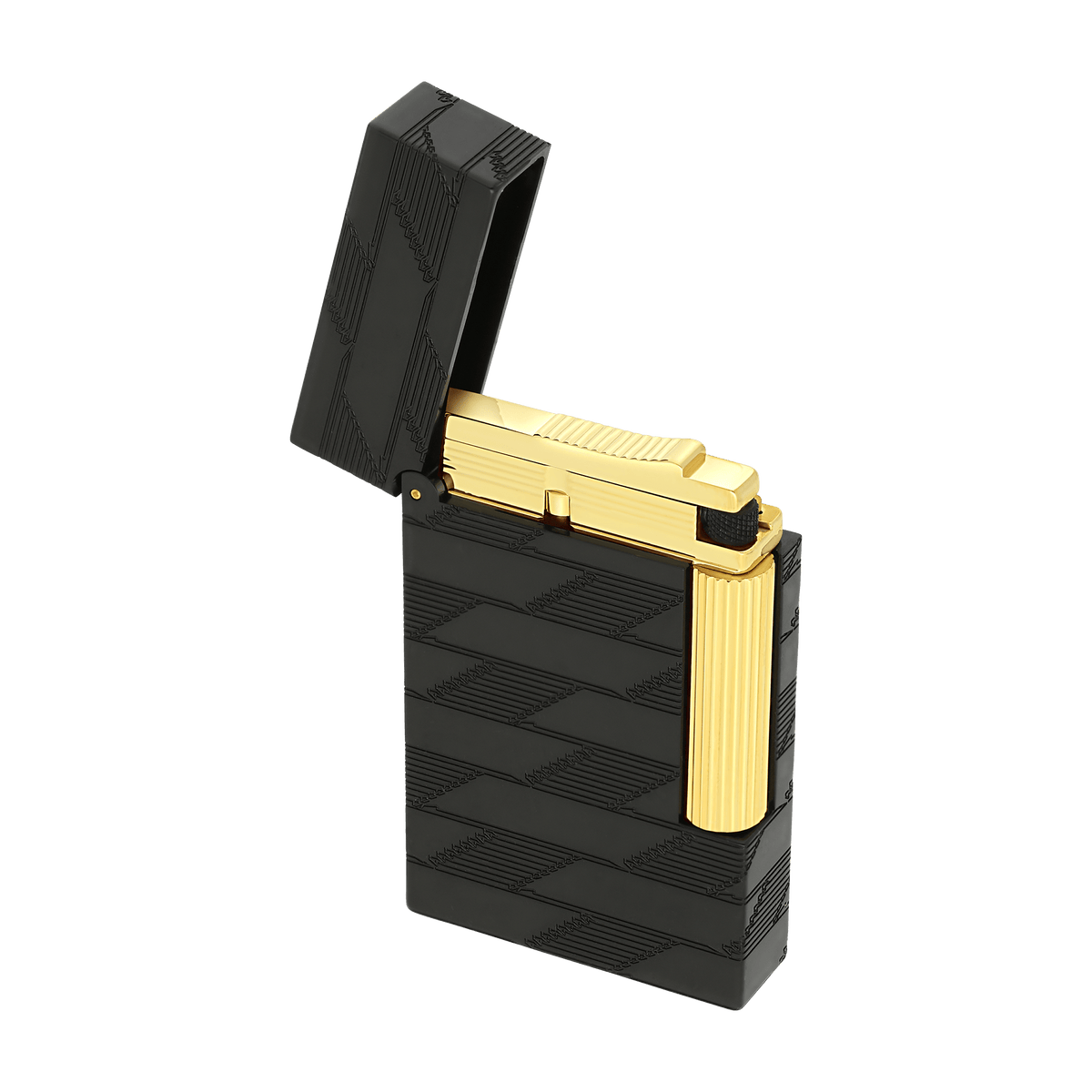 Guilloche Lighter art - of - fire Collection_Monogram color_black 5 - S.T. Dupont United Kingdom