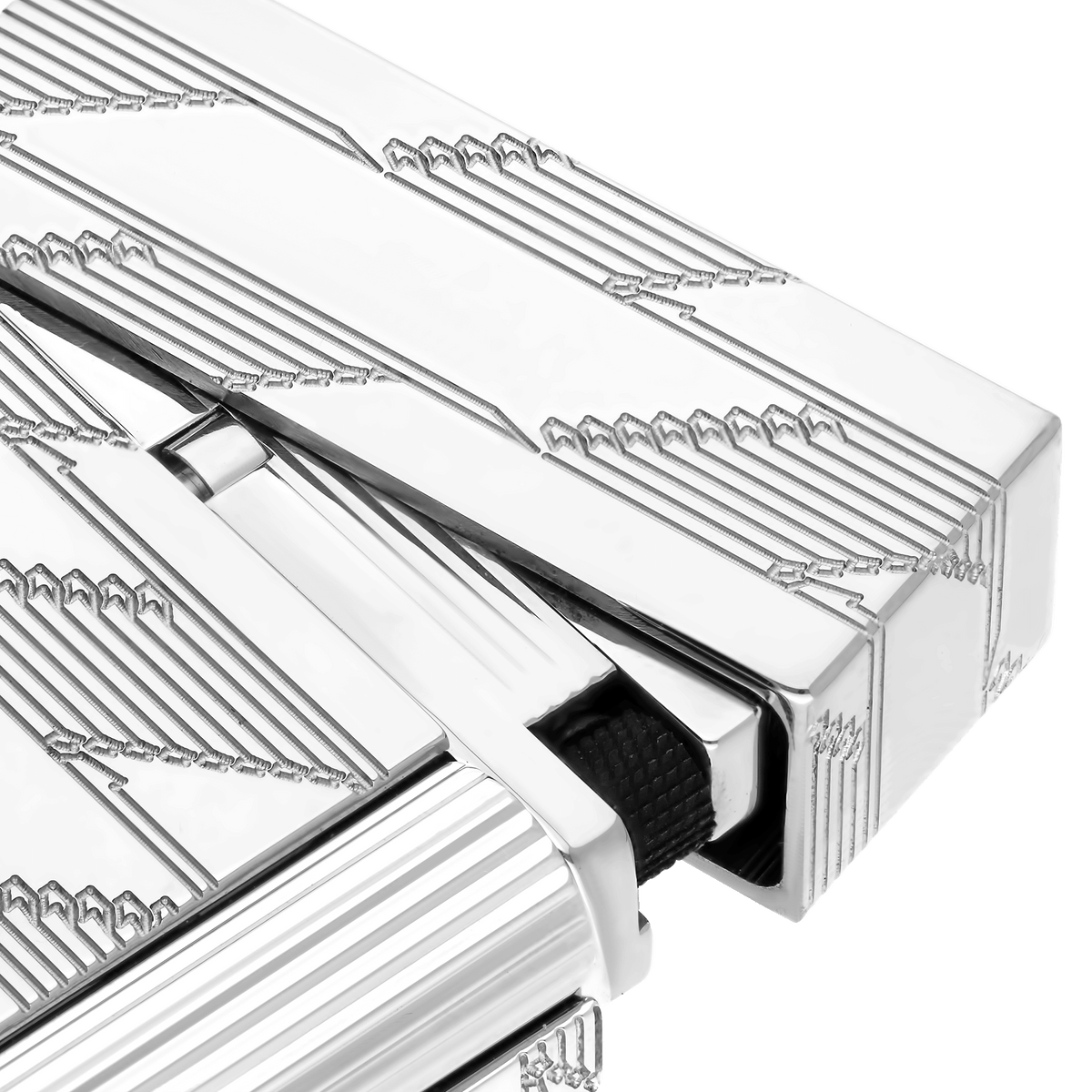 Guilloche Lighter Collection_Monogram color_silver corporate25 2 - S.T. Dupont United Kingdom