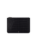 Croco Dandy black flat pouch