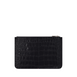 Croco Dandy black flat pouch